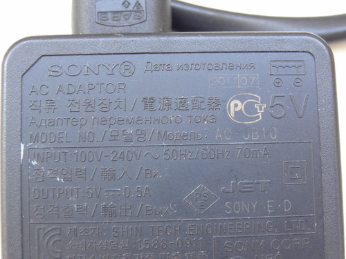 Camera Sony Hx9v Carregador Ac-ub10 Usb Sem Cabo