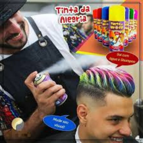 Tinta Temporária Para Cabelo Spray - Sai Com Agua - Dalegria
