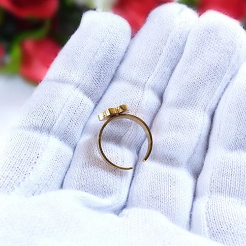 Anillo De Compromiso Laminado Oro 18k Talla 4 Y 5 Ajustable