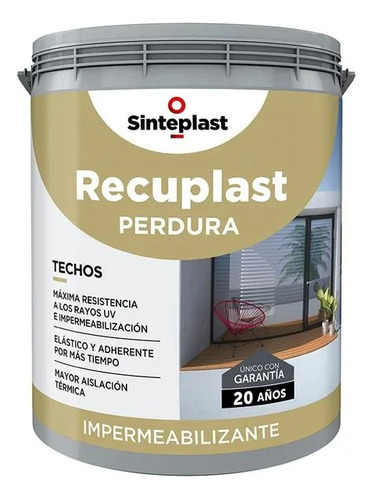 Pintura Recuplast Perdura Techos 20lts Membrana Liquida