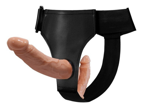 Imagen 1 de 5 de Arnés Con Dildos 15 X 3,4 / 10,2 X 2,8cm Doble Penetración.
