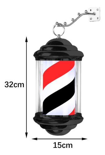 Poste De Barbero Con Luz Led, Letrero Led Giratorio Estilo A