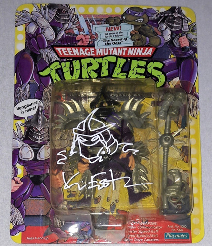 Shredder Autografiado Kevin Eastman Ninja Turtles 1991 Tmnt