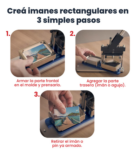 Kit Maquina Para Hacer Imanes Personalizados Rectangulares