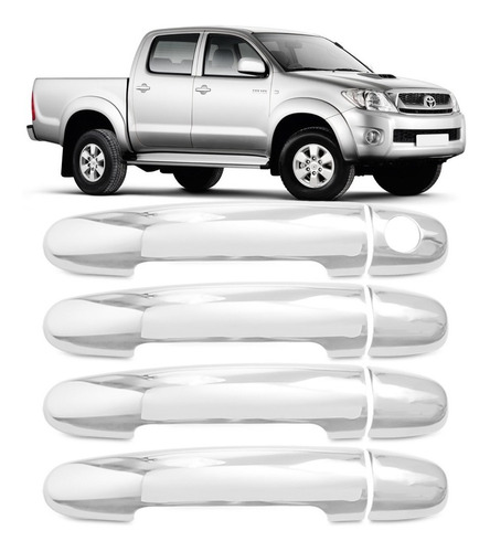 Capa Maçaneta Hilux Cromada 2005 À 2015 4 Portas Sw4 Sr Srv