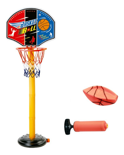 Cesta Basquete Infantil Importway Com Bola Completo