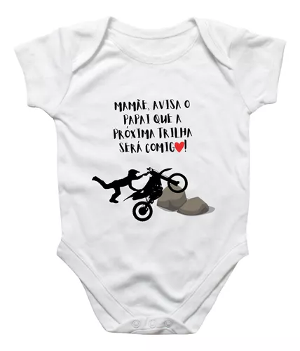 Body Para Bebê O motocross gosta de uma menina