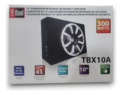 Subwoofer Amplificado Dual 10 Pulgadas 300w 