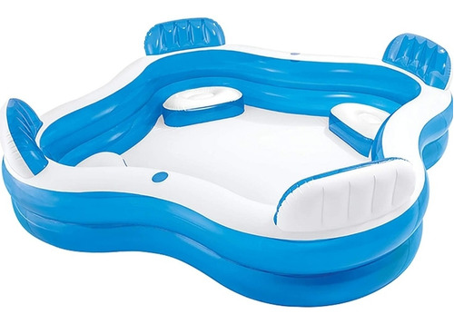 Piscina Inflable Familiar Jacuzzi De 229x229x66 Cm Asientos 