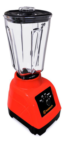 Licuadora 750w Vidrio 2l Perilla 3vel Bosstech B3 Rojo