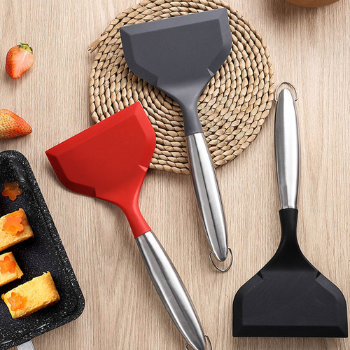 Pala De Silicona De Acero Inoxidable, Espátula Para Cocinar,