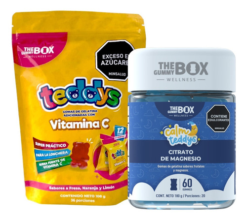 Combo Niños The Gummy Box Doypack Vitamina C + Calm Teddys 