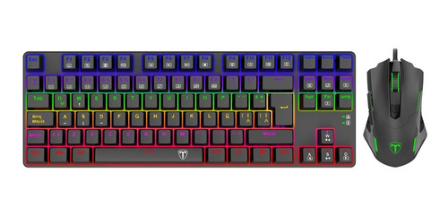 Imagen 7 de 7 de Combo Gamer T-dagger T-tgs005 Advance Force 2en1 Rgb Tkl Usb