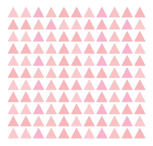 Adesivo De Parede Triângulos Coloridos 121un Cor Tons de Rosa