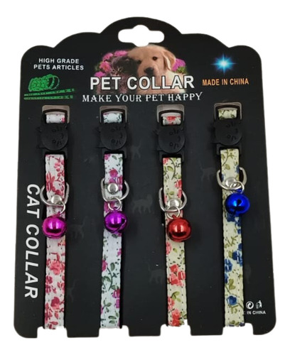 Collar De Gato Pequeño X4 Unidades