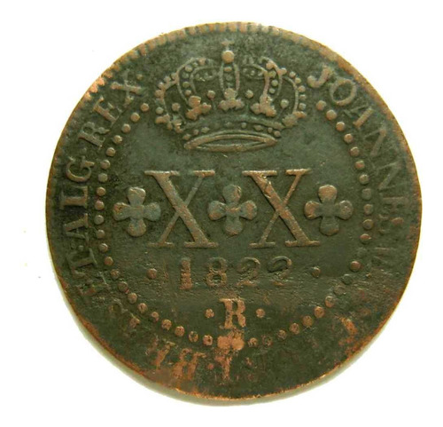 Brasil Época Cisplatina 20 Reis 1822 Muy Bien Vea Las Fotos.