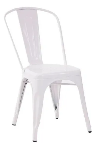 Silla Tolix De Metal - Blanca