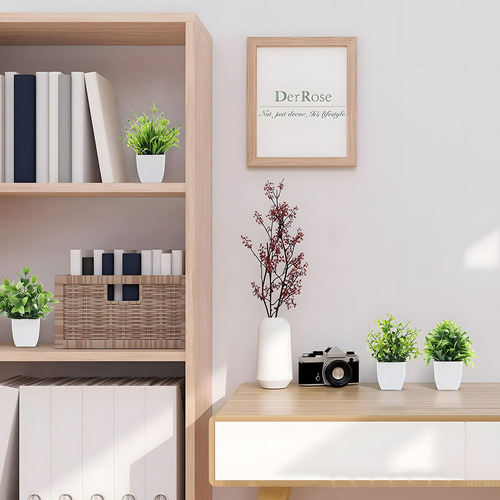 10 Piezas Plantas Artificiales En Maceta Decorativas Hogar Color Verde