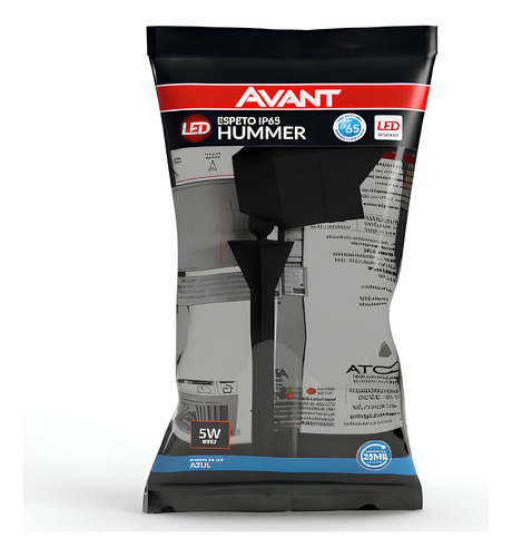 Kit 6 Luminaria Led Espeto Jardim 5w Azul 400lm 38° Avant