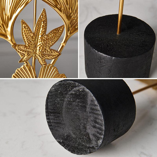 2x Escultura De Hoja De Arte Adorno Estatuilla Estatua