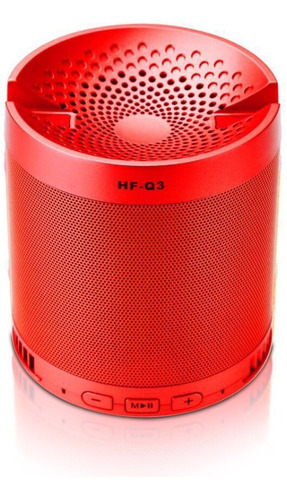 Caixa De Som Portatil Q3 Bluetooth Mp3 Fm Suporte P/ Celular Cor Vermelho