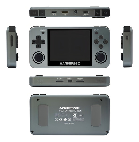 Consola Anbernic RG350M 16GB Standard color gris