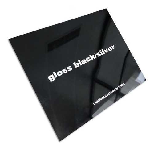 Aluminio Bicapa Laserables 0,45mm X4 Unidades Negro / Plata