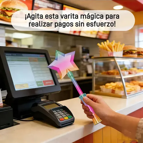Soporte Para Tarjeta De Crédito Con Forma De Varita Mágica – Funda EC Divertida Y Táctil Para Pagos Sin Contacto, Verde