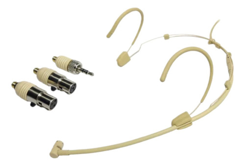 Microfone Dylan Headset Dh 55 Condenser Direcional 3 Plugs P Cor Bege