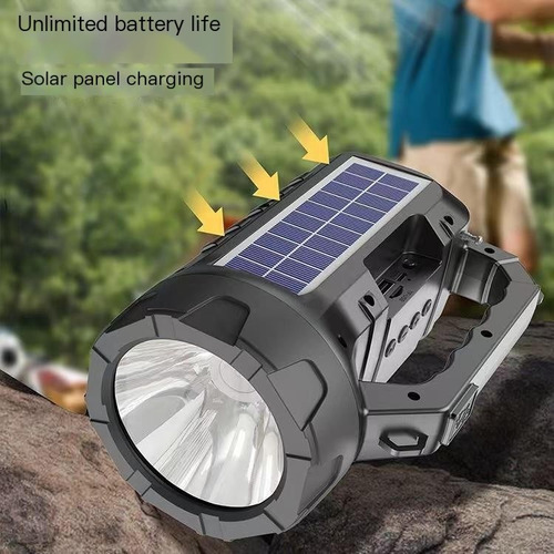 New Bocina Bluetooth De 3 Con Linterna Y Panel Solar