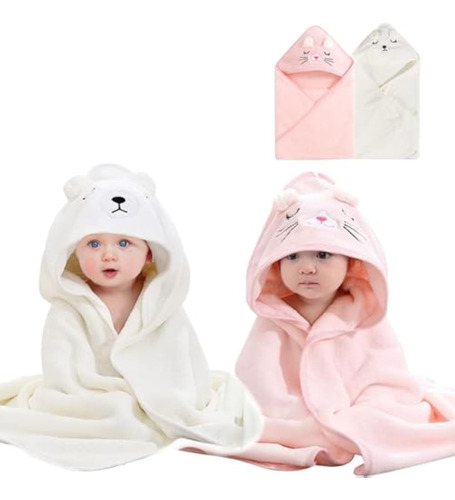 2pcs Toalla De Baño Con Capucha,toallas De Baño Para Niñ