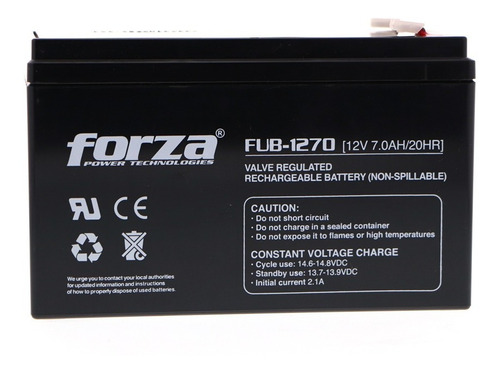 Imagen 2 de 3 de Bateria Para Ups Forza Fub-1270 12v7a Acido De Plomo Sellada