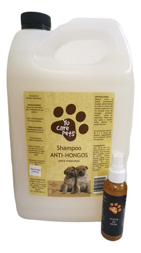 Duo Antihongos Para Mascota Con Aloe Vera Y Aceite De Neem 