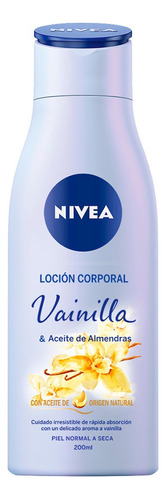  Loción hidratante para cuerpo Nivea Vainilla y aceite de almendras en botella 200mL vainilla