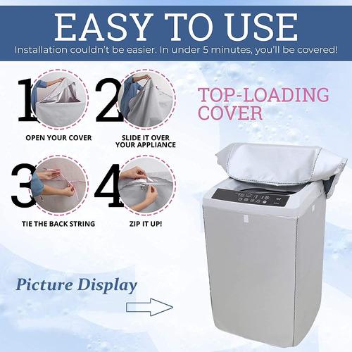 Practica Cubierta Lavadora Funda Impermeable Paño Protector