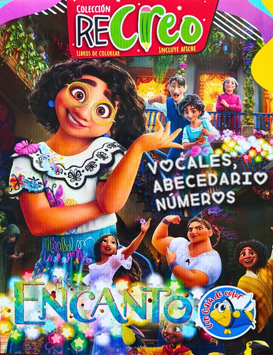 Cartilla Educativa Para Colorear Encanto Disney + Afiche