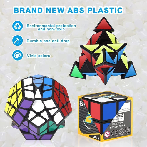 Speed Cube Set, Speed Cube Bundle De 2x2 3x3 Mirror Meg...