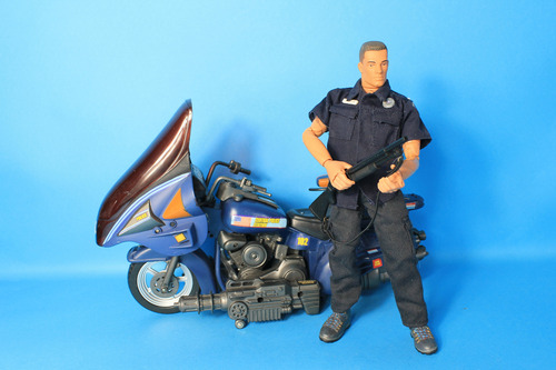 Figura Policia Gi Joe Figura De Accion Con Motocicleta (Usado)