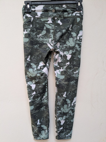 Leggings Para Niña Avía Camuflaje 7/8 Verde Con Blanco (Usado)