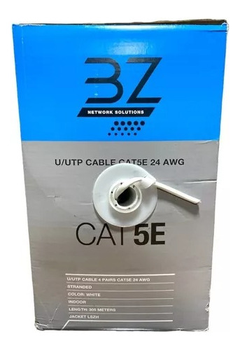 Cable Utp Cat 5e Lszh, Multifilar De 305 Mts 3z Network