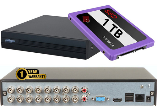 Dvr Dahua Xvr1b16-i 2mp 16ch 1080p Lite H.265+, +ssd 1tb