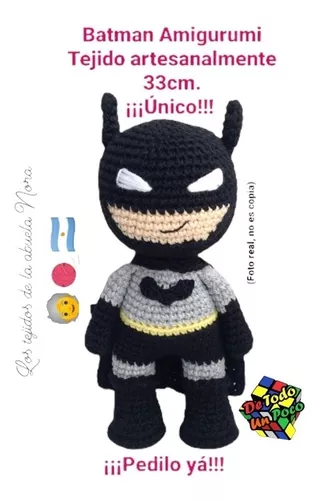 Batman Amigurumi Tejido Crochet Artesanalmente Único 33 Cm