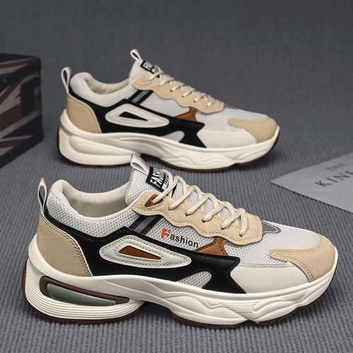 Zapatillas De Hombre Casuales Transpirables Con Suela Gruesa