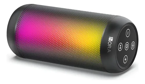 Bocina Bluetooth Portátil con Luces RGB TWS Estéreo 1hora BOC242N USB TF AUX ...