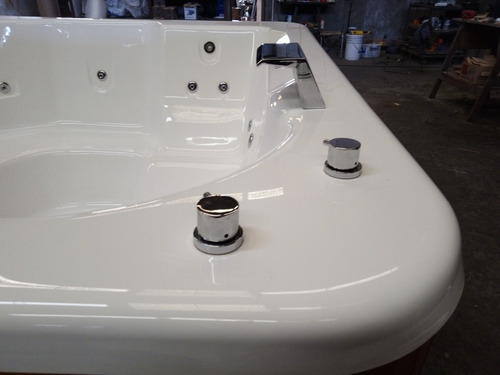 2 Llaves De 3/4 Con Cascada Curva Grande P/ Hidromsajes Max