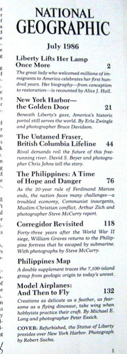 Revista National Geographic Gran Mapa Filipinas Ingles 1986 (Usado)