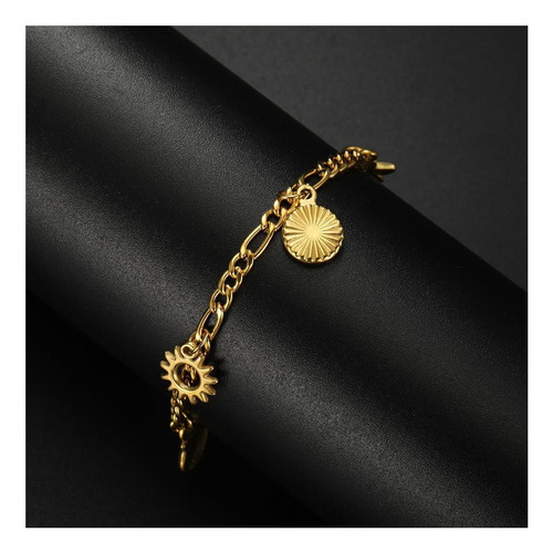 Pulsera De Moda Brazalete Delicado Concha Estrella De Mar De Oro. 10 Cm