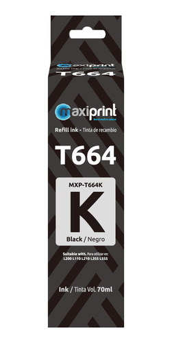Tinta De Recarga Compatible Epson T664