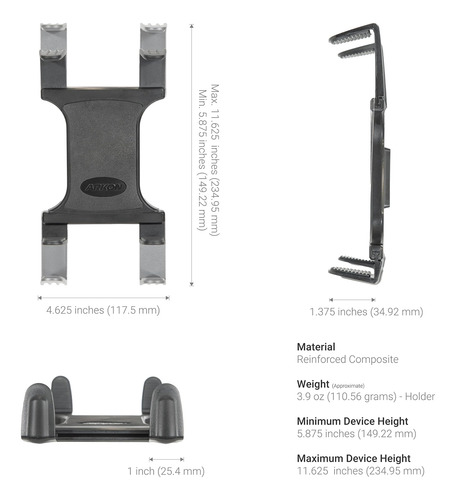 Arkon Mounts Soporte Para Tableta Con Abrazadera | A La | De