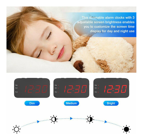 Led Digital Despertador Reloj Usb De Noche Con Pantalla De